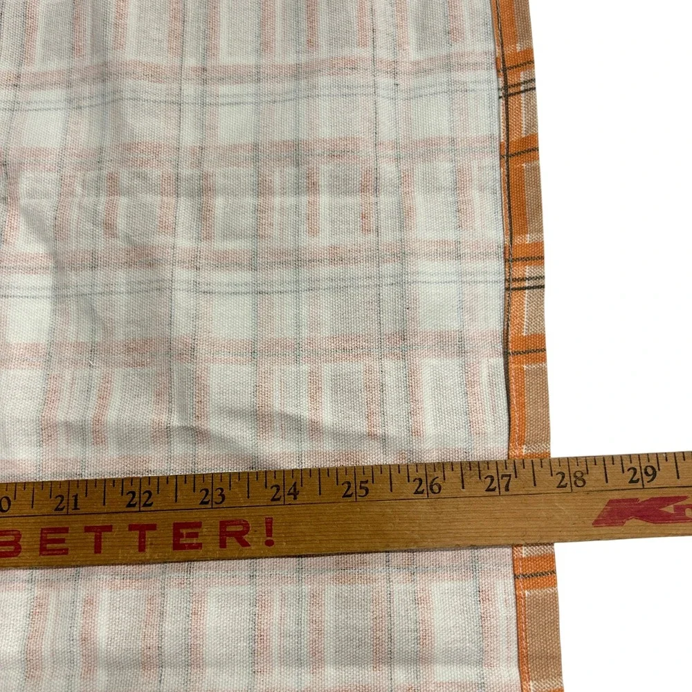 Autumn Hill Fall Plaid Tea Towel Orange Brown Cotton Harvest Farmhouse‎ Kitchen
